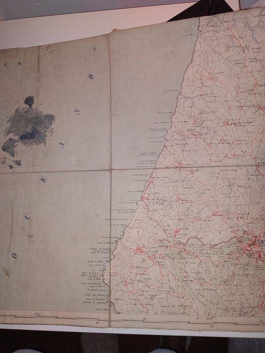 Mapa: Carta topográfica de Portugal, folha 34-A,Sintra, Colares, Mafra