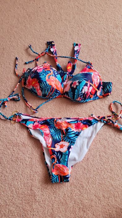 NOWY Strój kąpielowy XL miseczka B/C bikini push up damskie