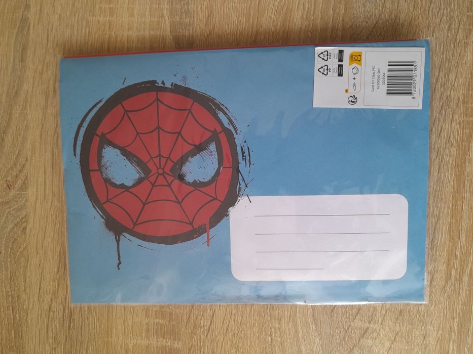 Kartka okolicznościowa urodzinowa koperta Spider-Man 3d