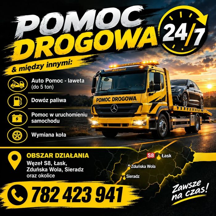 Auto Pomoc 24H/7 Pomoc Drogow/Auto Lawetaa