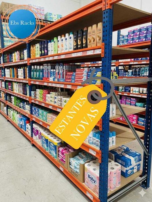 Oportunidade! Estante metálica para suportar carga ligeira/média