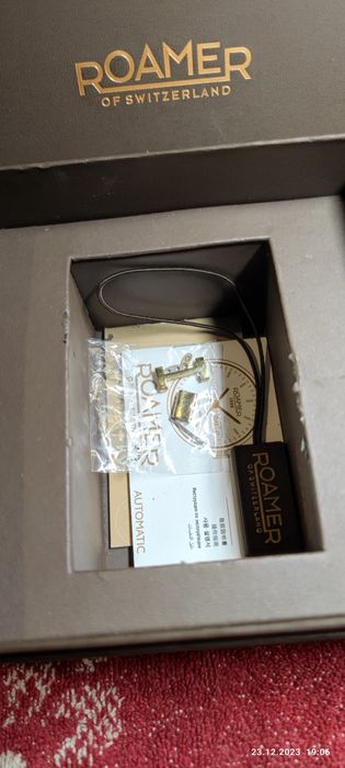 Roamer automat pozłacany z bransoletą