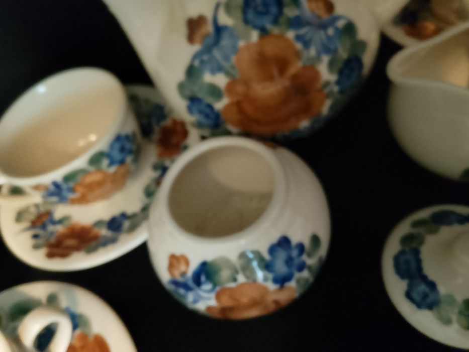 art deco piękny serwis do kawy prl