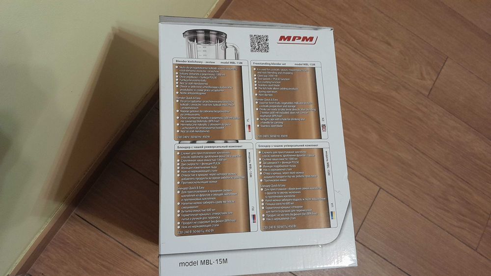 Blender kielichowy MPM zestaw