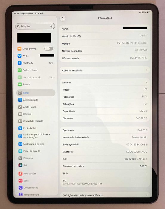 Apple iPad Pro 12,9” 512GB + Smart Keyboard + UAG