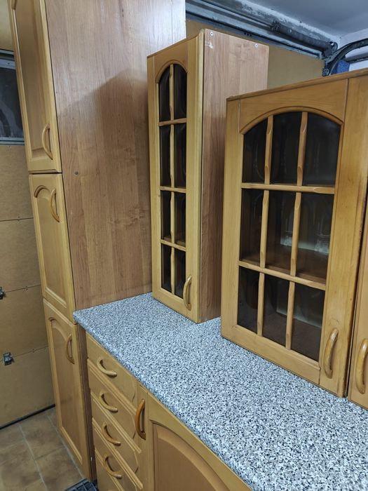 Meble kuchenne duży zestaw drewniane