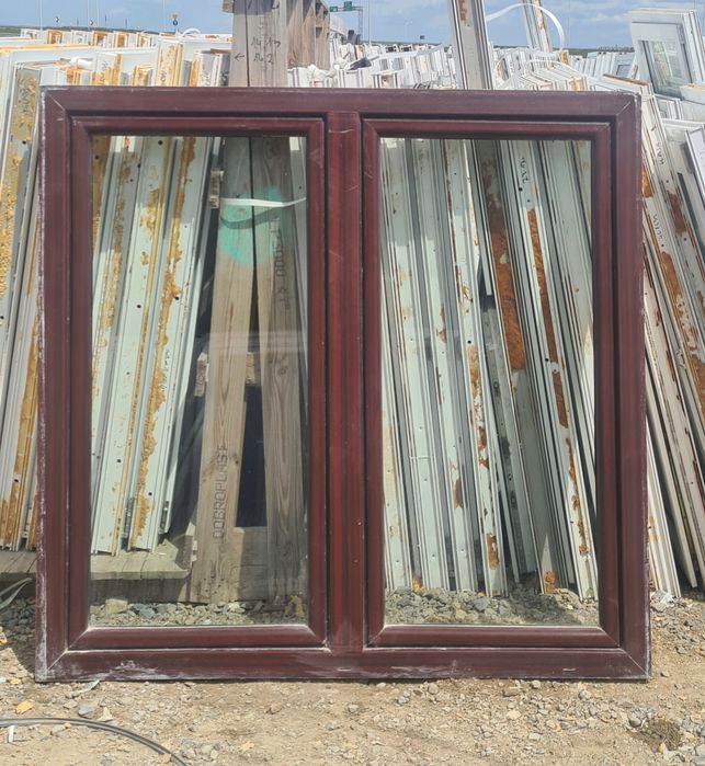 OKNA Używane 146x143 OKNO KacprzaK Plastikowe Mahoń PCV Lider Okna OLX