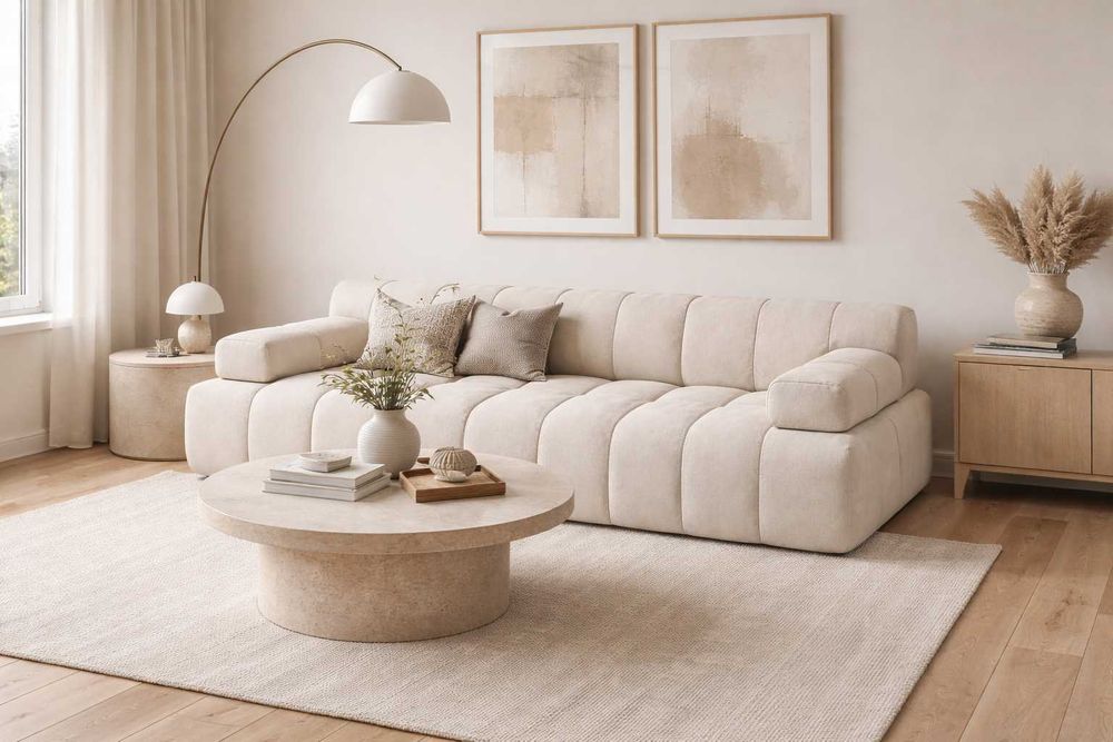 Nowoczesna sofa modułowa CLOUDY beżowa 3osobowa