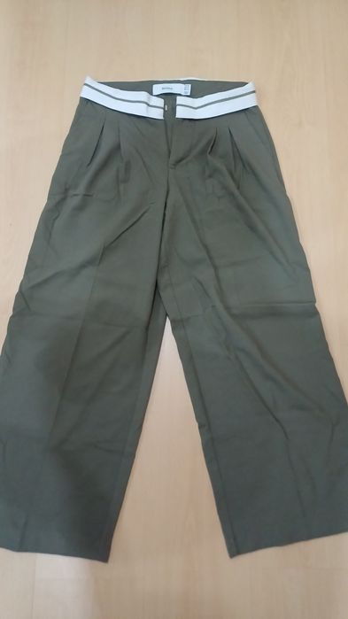 calças de fato, verde tropa
