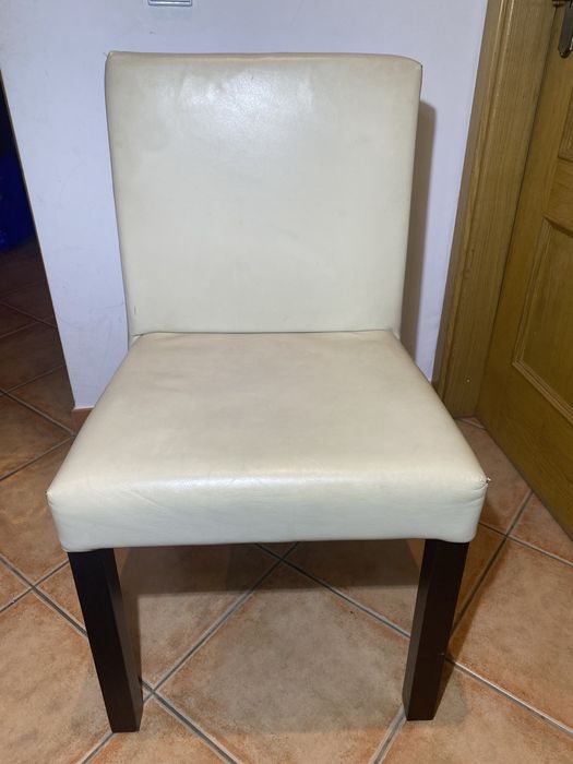 six leather dining table chairs