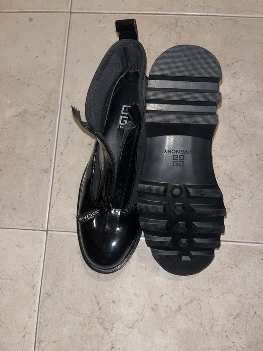 Givenchy neoprene & patent leather boots