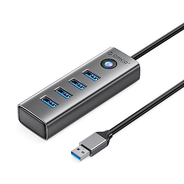 Hub Orico PDD4U-U3/4x USB-A 3.0 - szary