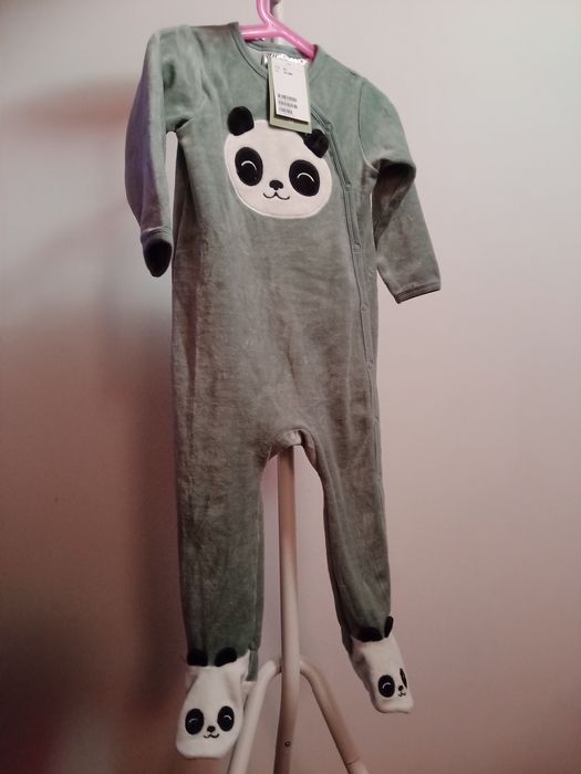 Piżama, piżamka, pajac, pajacyk welurowa H&M 86 cm Nowa z metką