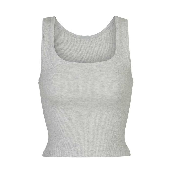 Майка SKIMS Cotton Rib Tank Black , Grey , Latte , Navy , Marble