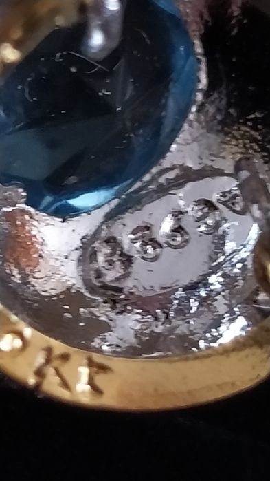 Anél de ouro com prata