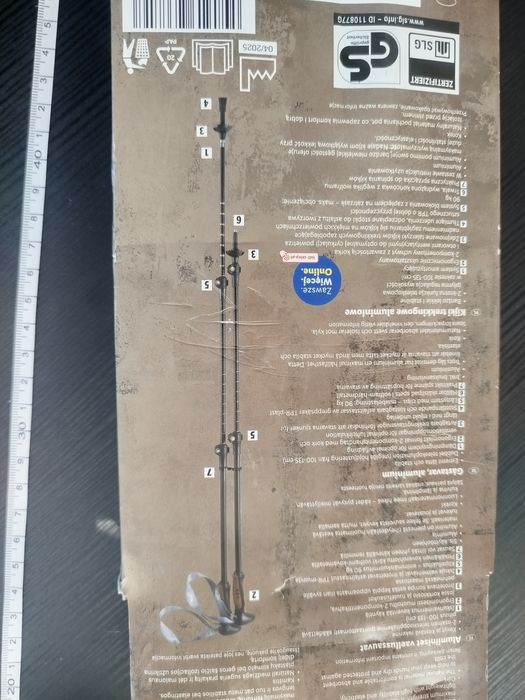 A868 Kijki trekkingowe aluminiowe czarne