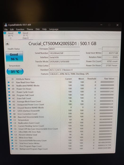 SSD 500GB Crucial
