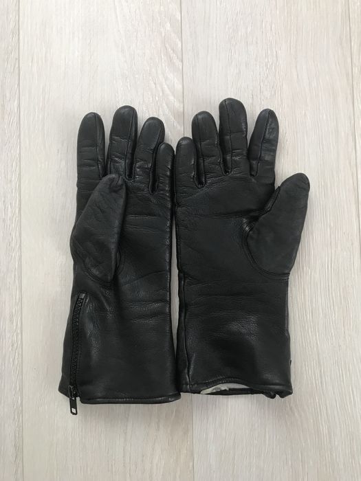 Рукавиці чорні шкіряні