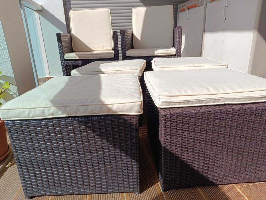 Cadeiras e bancos de jardim - Rattan sintético