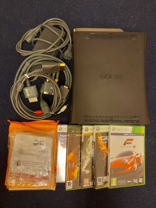 Conjunto de acessórios XBOX360 mais consola desbloqueada para peças