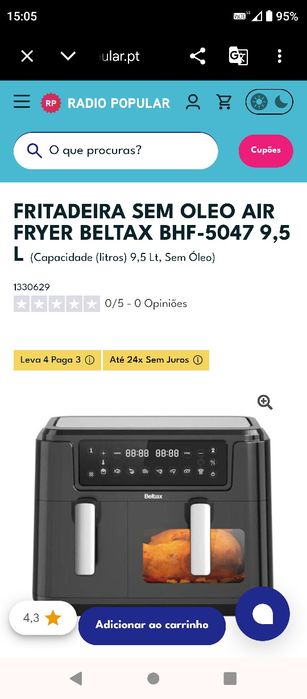 Air Fryer Nunca foi usada vendo porque não preciso está na garantia.
