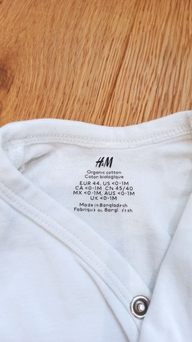 Zestaw 3 body kopertowe dla wcześniaka 44 HM bawełniane