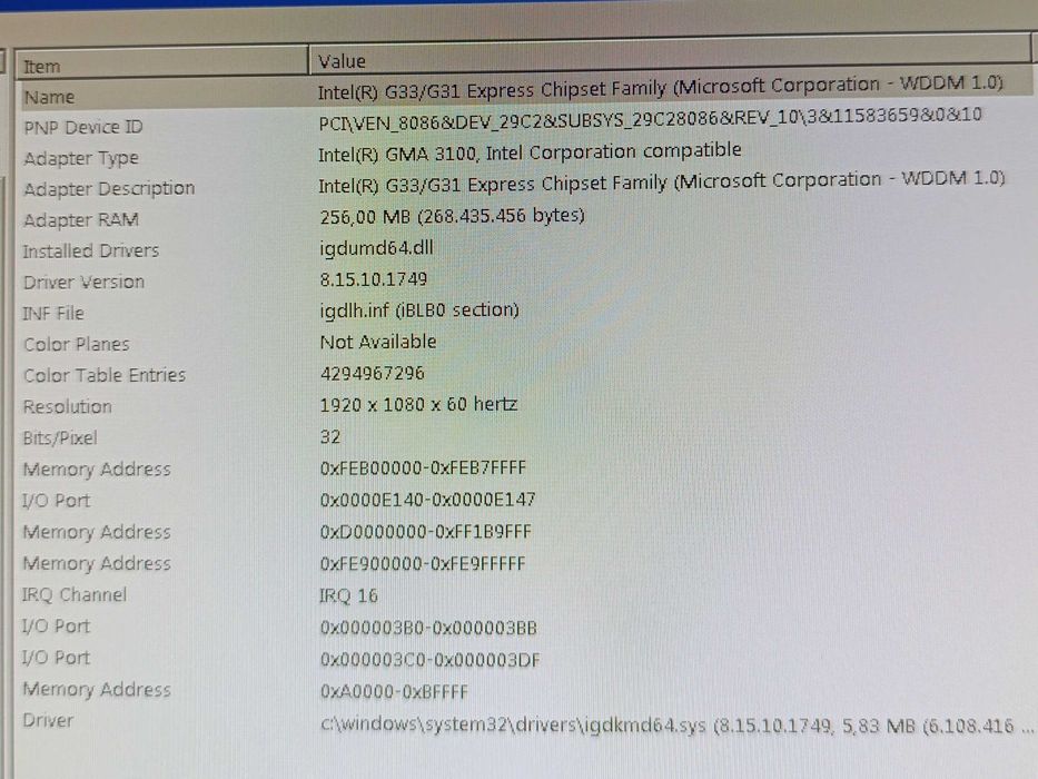 Intel DG31PR PC with Windows 7439873756432312324
