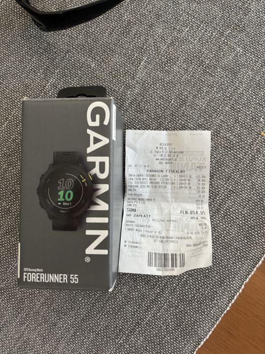 Garmin Forerunner 55 – stan jak nowy, zakup 18.06