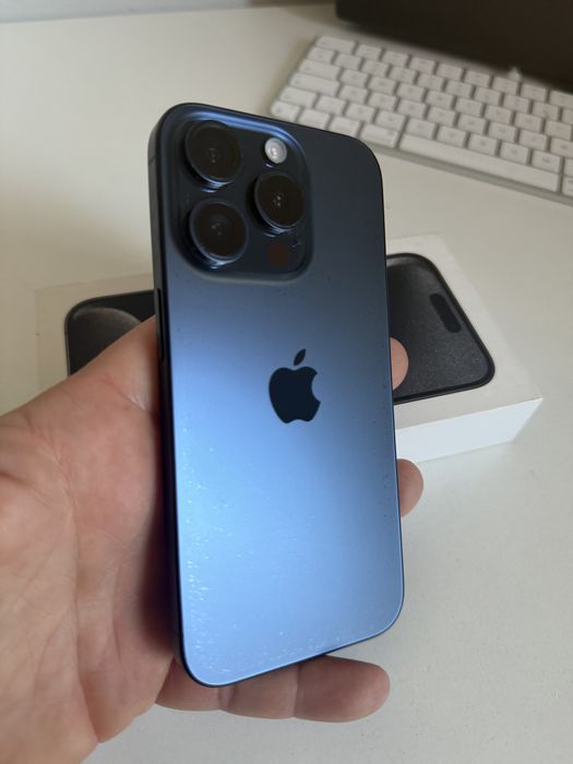 iPhone 15 Pro 256gb Titanium Blue Idealny Bateria 96%