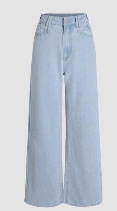 Джинси труби жіночі блакитні