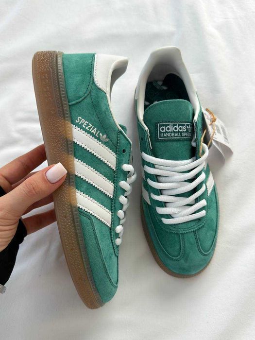 Жіночі кросівки Adidas Spezial зелені замшеві | женские кроссовки