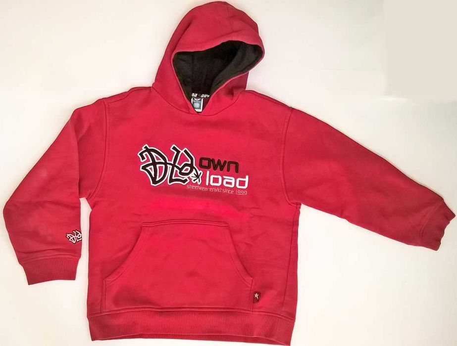 Camisola-Hoodie de Criança Unissexo Vermelho Grafiti