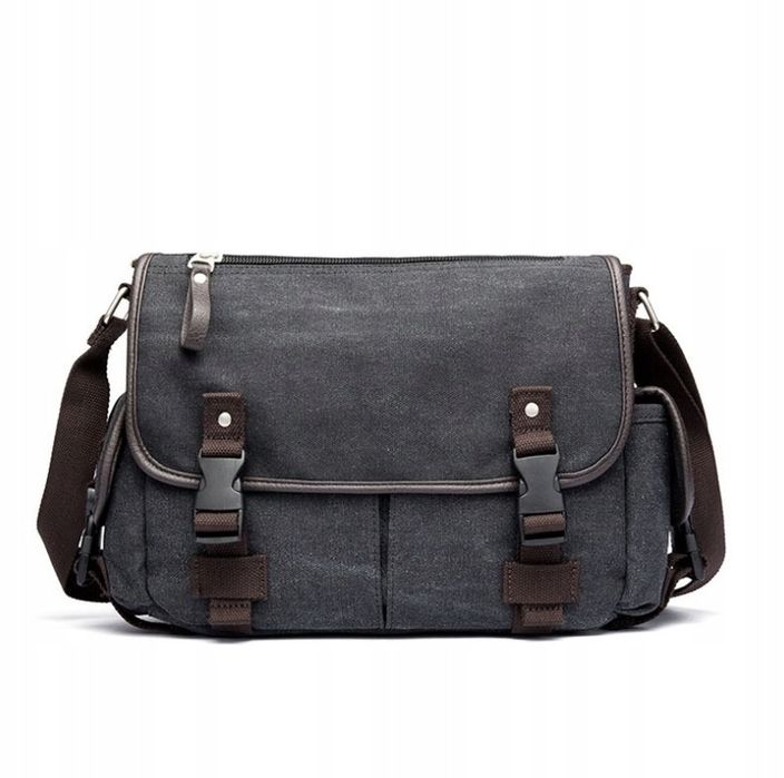 Torba Męska Na Ramię Do Pracy, Szkoły A4 Canvas+ Gratis :)