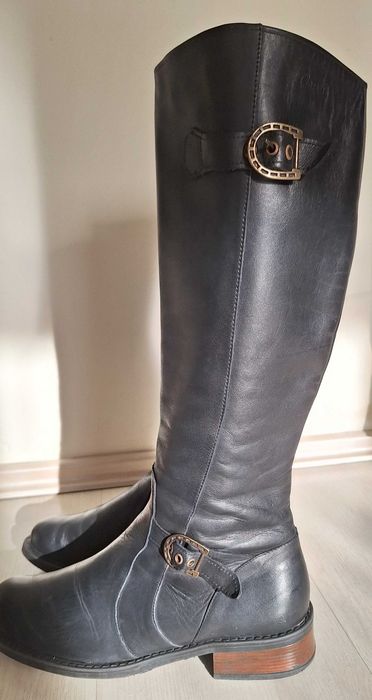 Kozaki skórzane ocieplane rozm.38