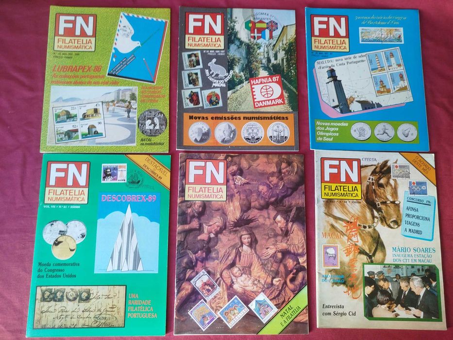 FN Filatelia Numismática - 15 Revistas dos Anos 80