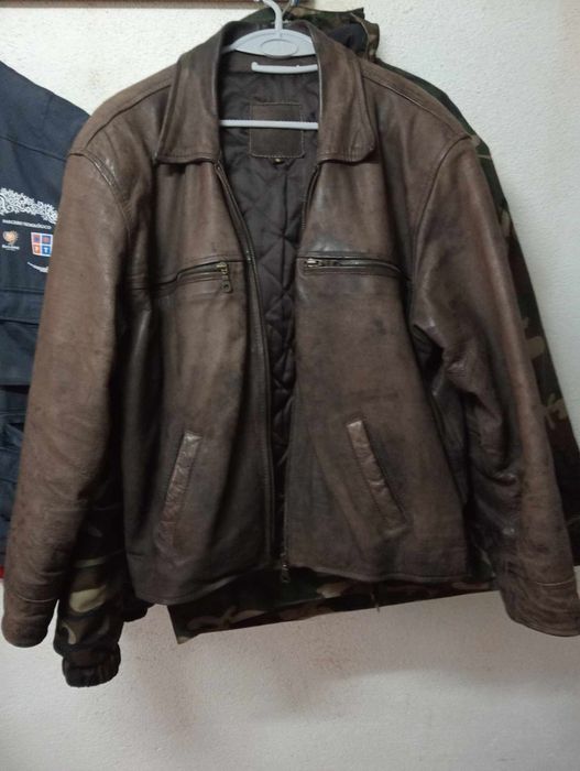 Casaco cabedal genuíno