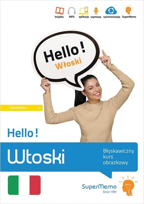 Hello! Włoski. Błyskawiczny kurs obrazkowy A1 SuperMemo World Natalia