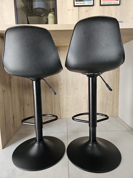 Hoker x2 stołek barowy czarny hokery podstawa