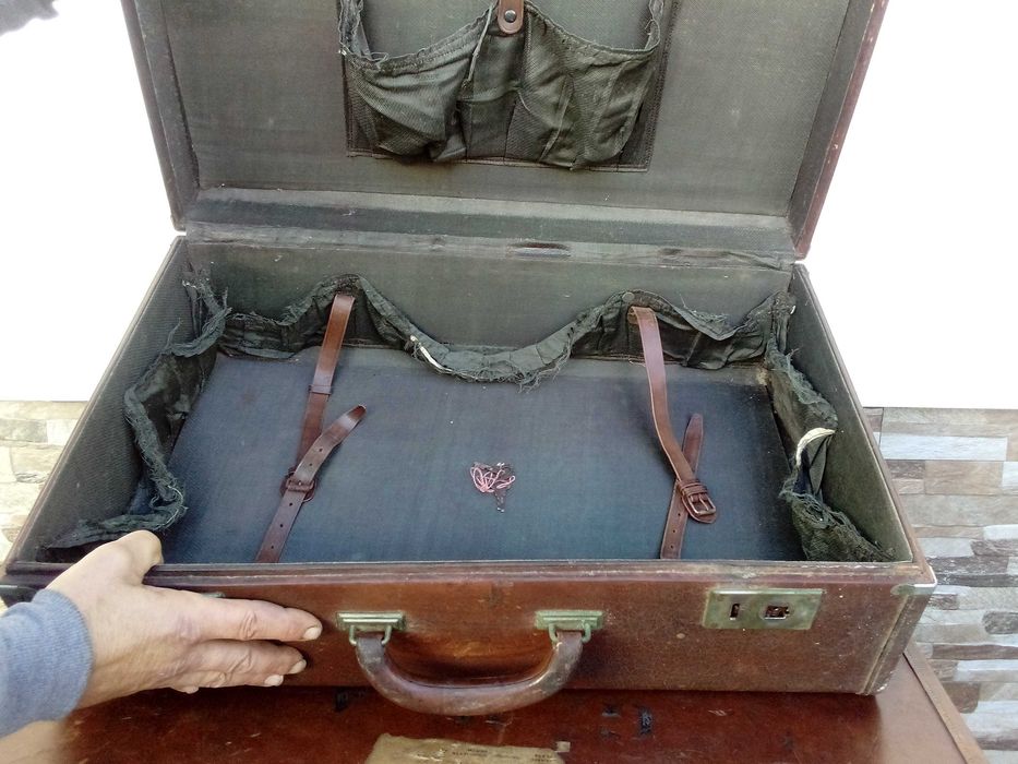 BAIXA DE PREÇO - Conj de 3 Malas Couro Vintage ANOS 40