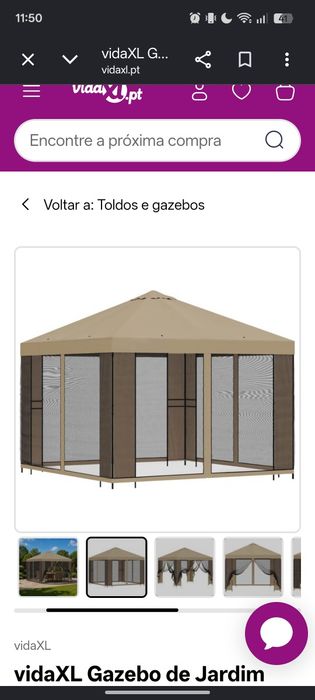 Toldo/Gazebo de Jardim Bege, 300x300