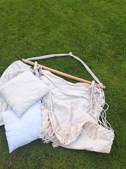 VOUNOT Fotel wiszący z poduszką, hamak, krzesło brazylijskie