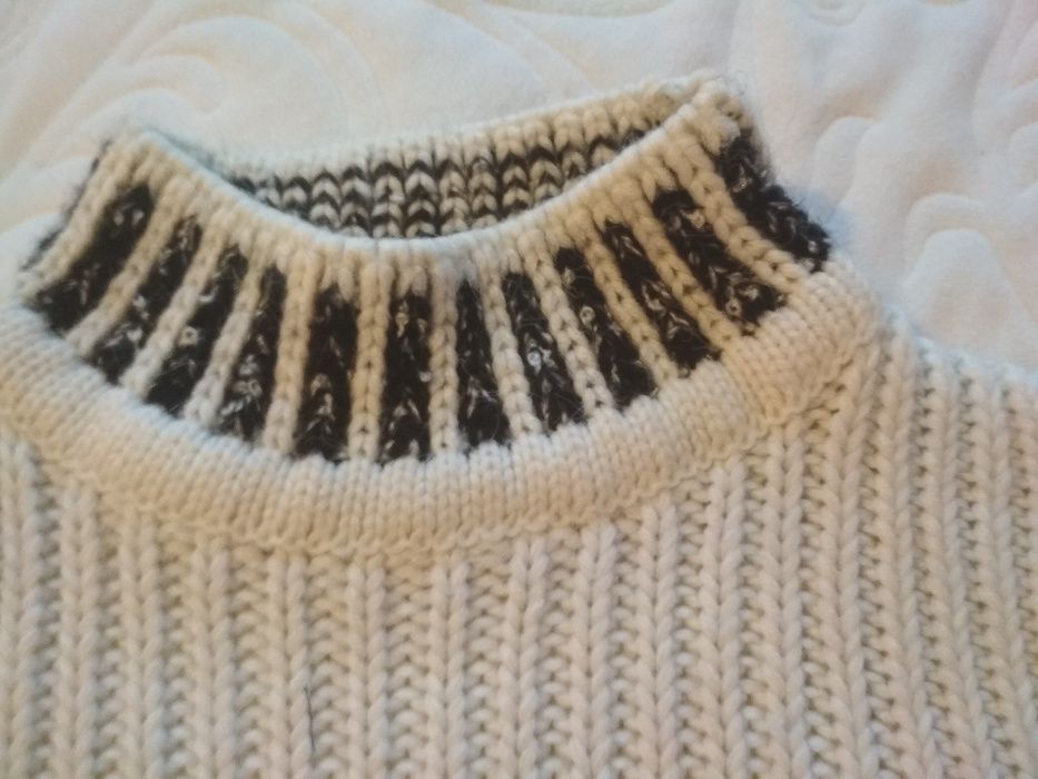 Sweter ciepły wełniany r.34