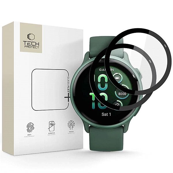Szkło Hybrydowe Tech-Protect Glass Flex+ 2-Pack Garmin Vivoactive 6 Bl