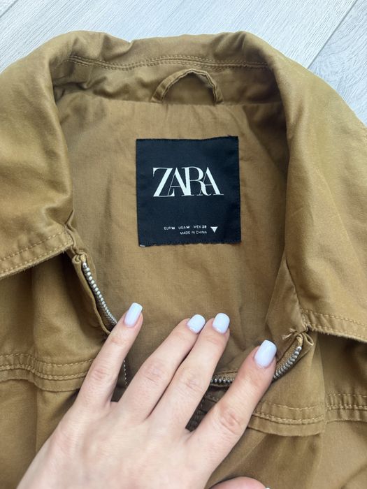 Вощена куртка zara m тренч