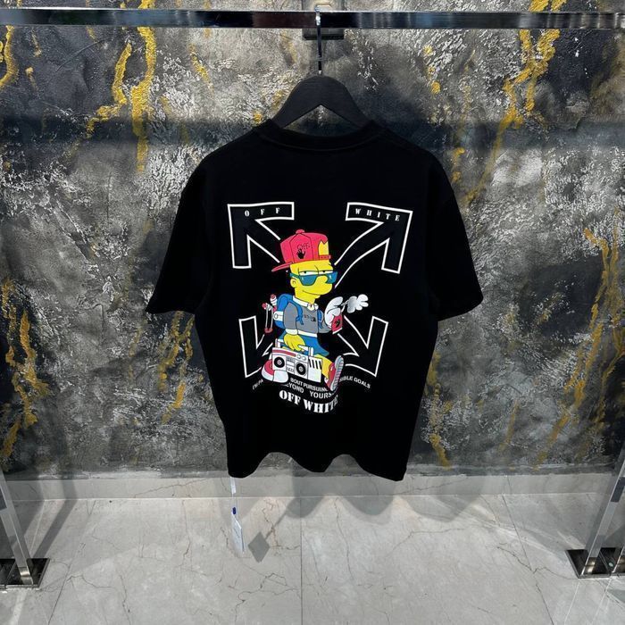 Футболка OFF-WHITE simpsons мужская бренд унисекс оверсайз симпсоны
