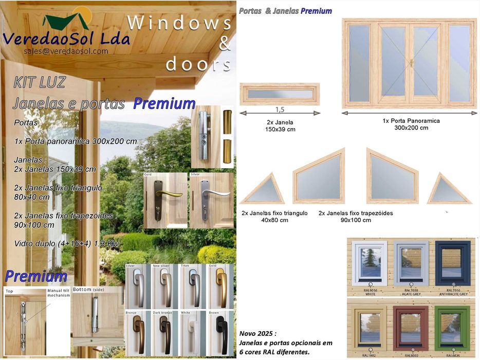 Casa Madeira LUZ-Oden 44mm 15.1m² Cobertura 19m² - Premium 3 Modelos