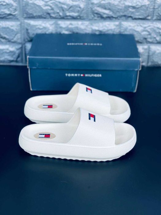 Тапочки Tommy Hilfiger жіночі White. Гарантия! Шлепанцы повседневные
