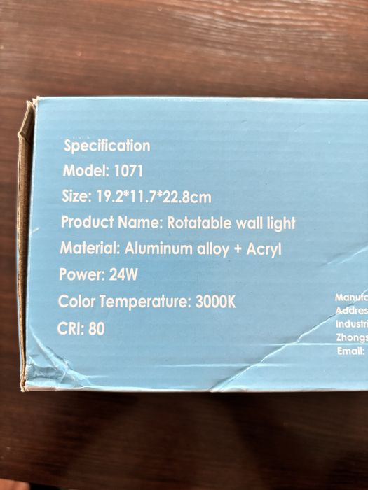 Lampa led z czujnikiem kolor antracyt 24 w 3000 K