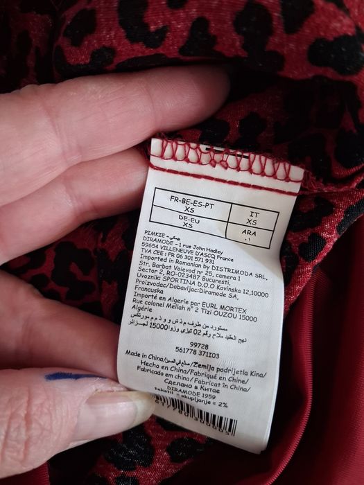 Body panterka cętki rozmiar XS oversize