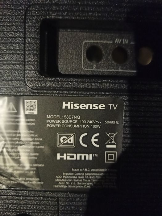 Placa principal Hisense 58"